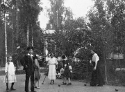 Крокет на даче семьи Григорьевых, в Пертовско-Разумовском, (Соломенная сторожка), 1917 г.