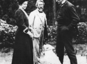 И.Е. Репин, П.П. Трубецкой и его жена в «Пенатах». 1908 год
